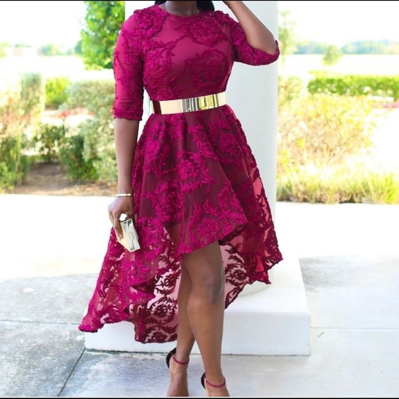 CQ BY CQ Dresses & Skirts - 🌟🤩Pre Worn BURGUNDY CQ BY CQ HI LO DRESS